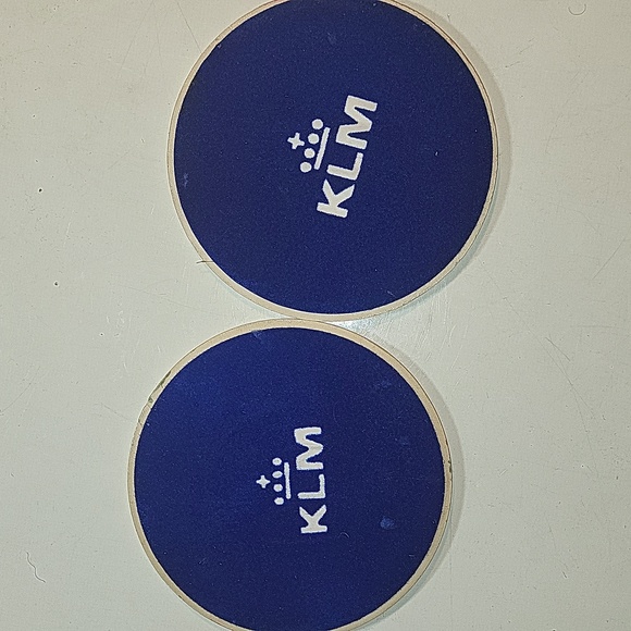 Set of 2 Vintage KLM First Airline of the World Coasters - Picture 4 of 6
